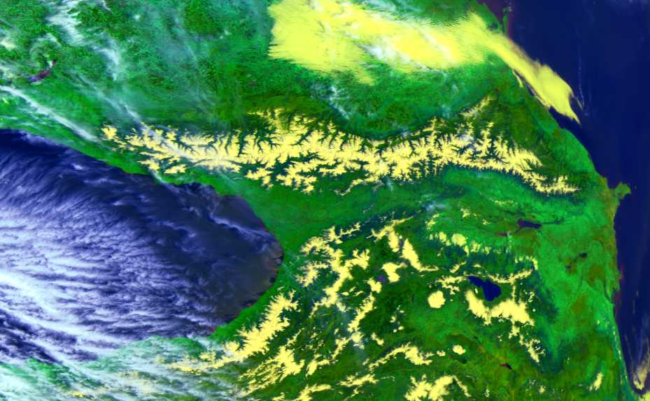 MetOp image, AHRPT format Date of acquisition: 8 May, 2007  (Image Crdit: ScanEx)